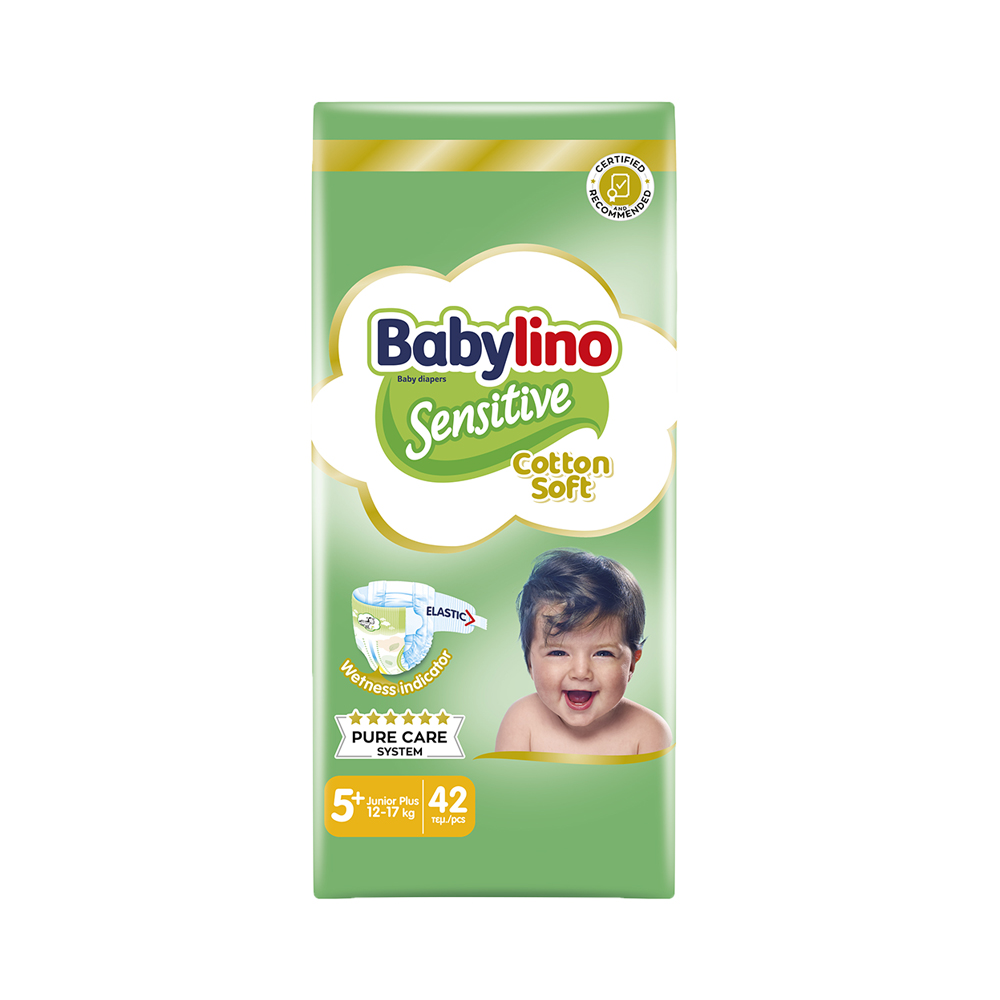BABYLINO - Sensitive Cotton Soft No5+ (12-17kg) - 42 πάνες